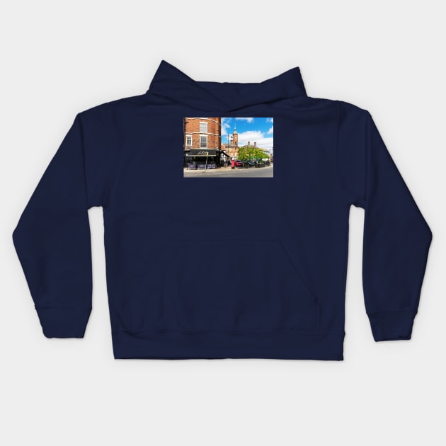 Louth, Town Centre, Lincolnshire, England Kids Hoodie by tommysphotos